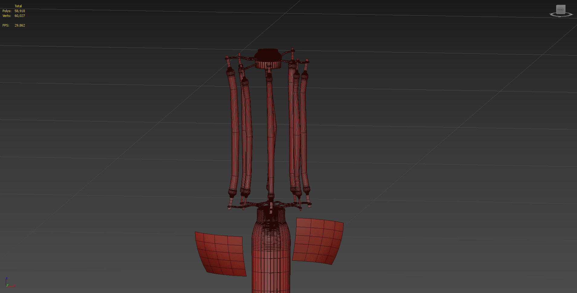 Brass Gradient Table Lamp JONATHAN Y 3D model_3