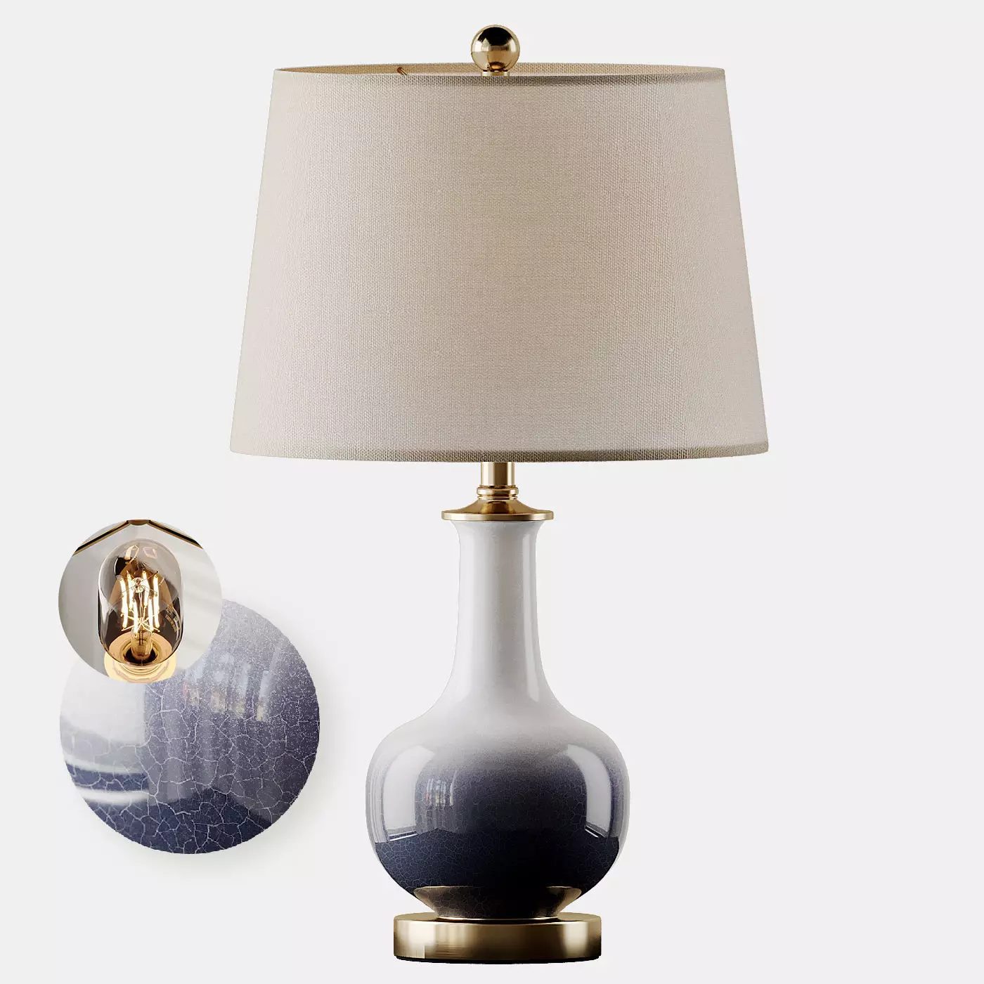 Brass Gradient Table Lamp JONATHAN Y 3D model_0