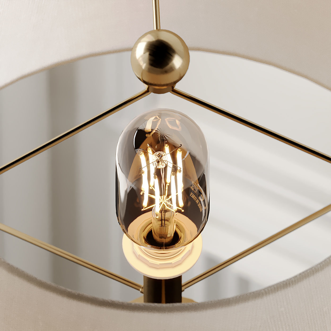 Brass Gradient Table Lamp JONATHAN Y 3D model_2