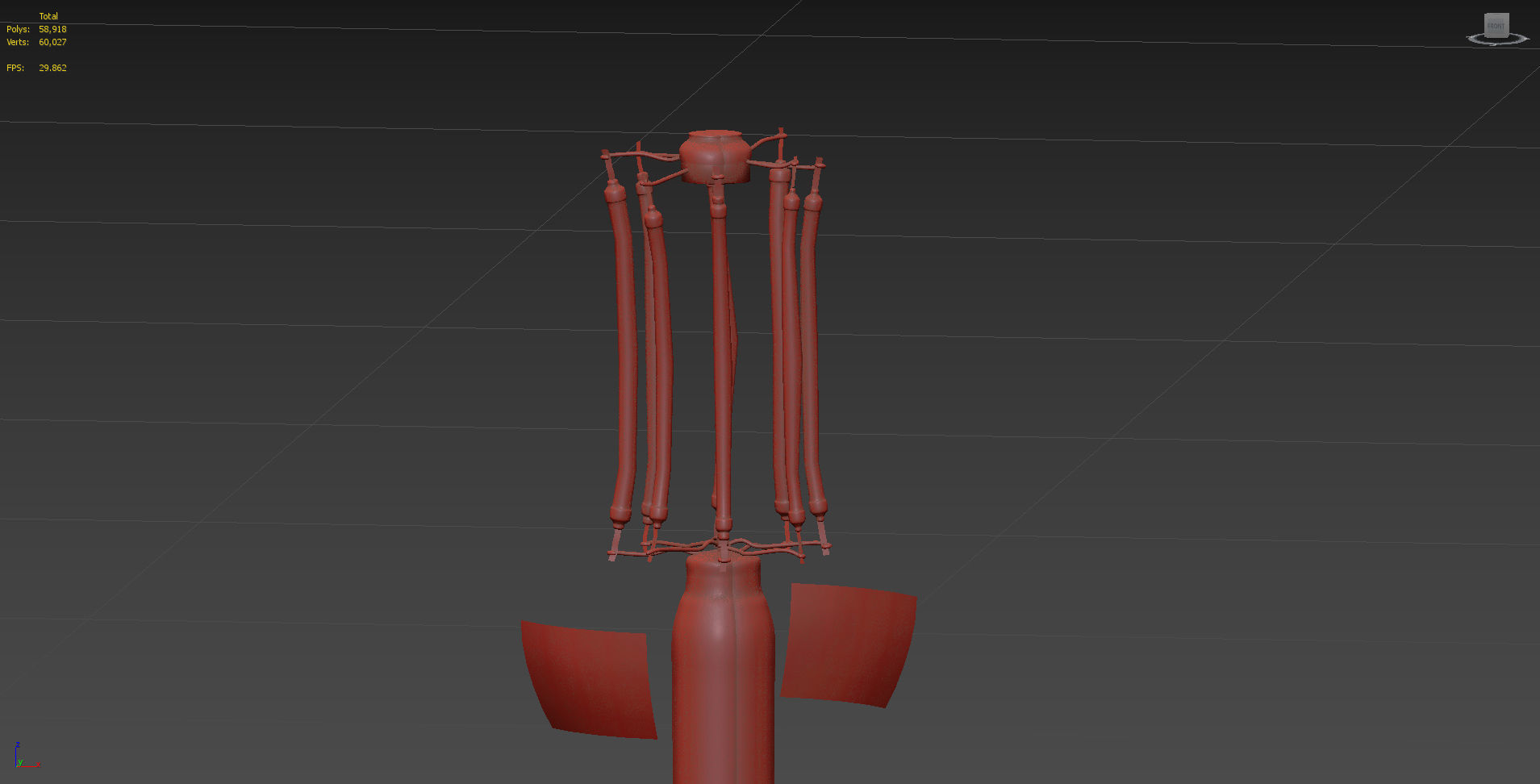 Brass Gradient Table Lamp JONATHAN Y 3D model_4