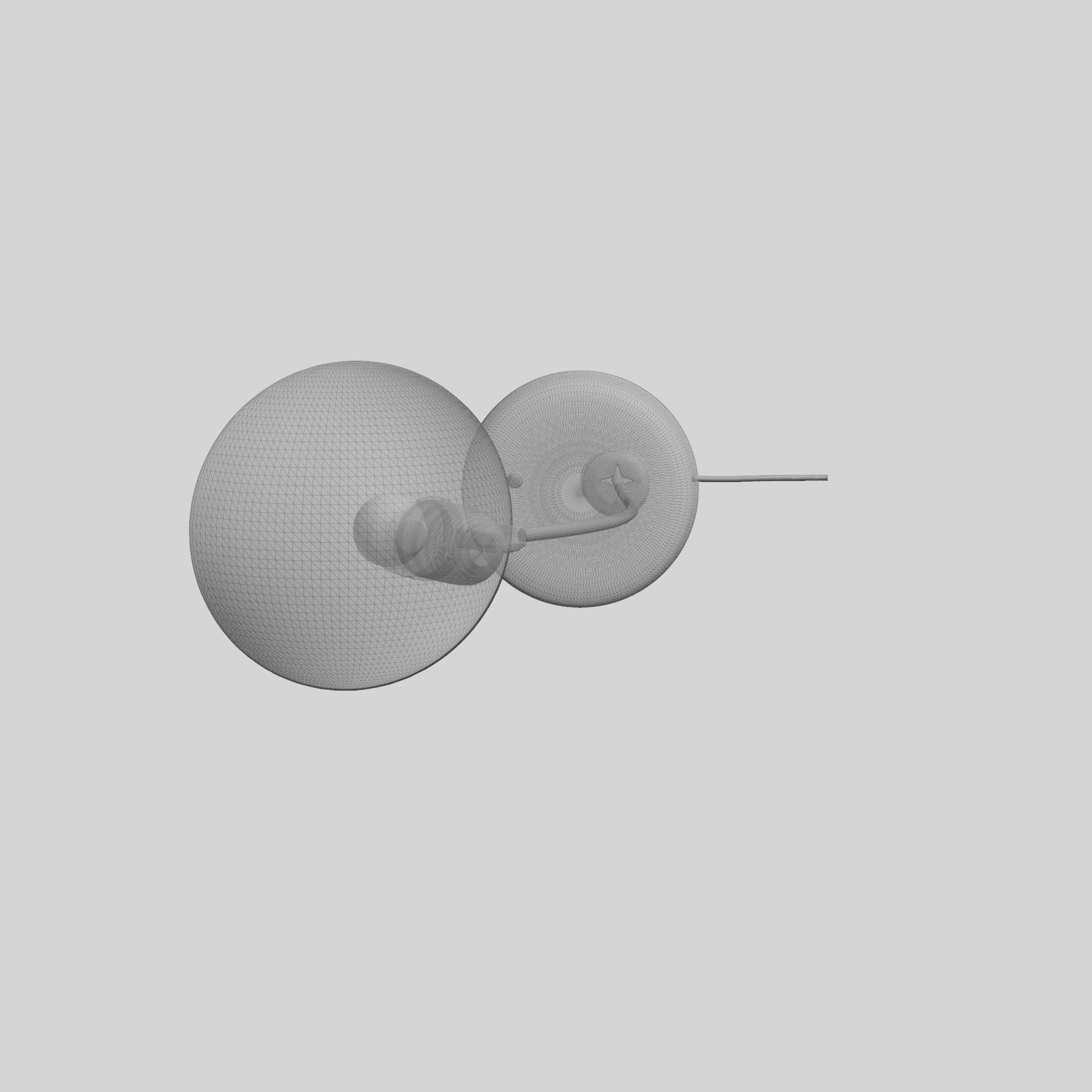 Fritz Hansen Kaiser Lamp Low-poly 3D model_9