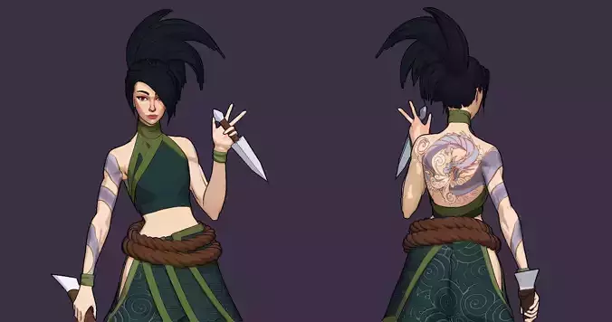 Akali - League of Legends Champion 3D print model