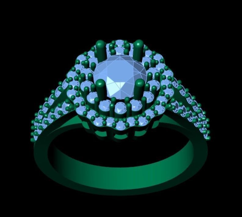 Diamond Ring 230 3D print model_4