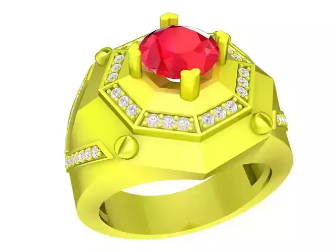 luxury hongkong diamond men ring 4992