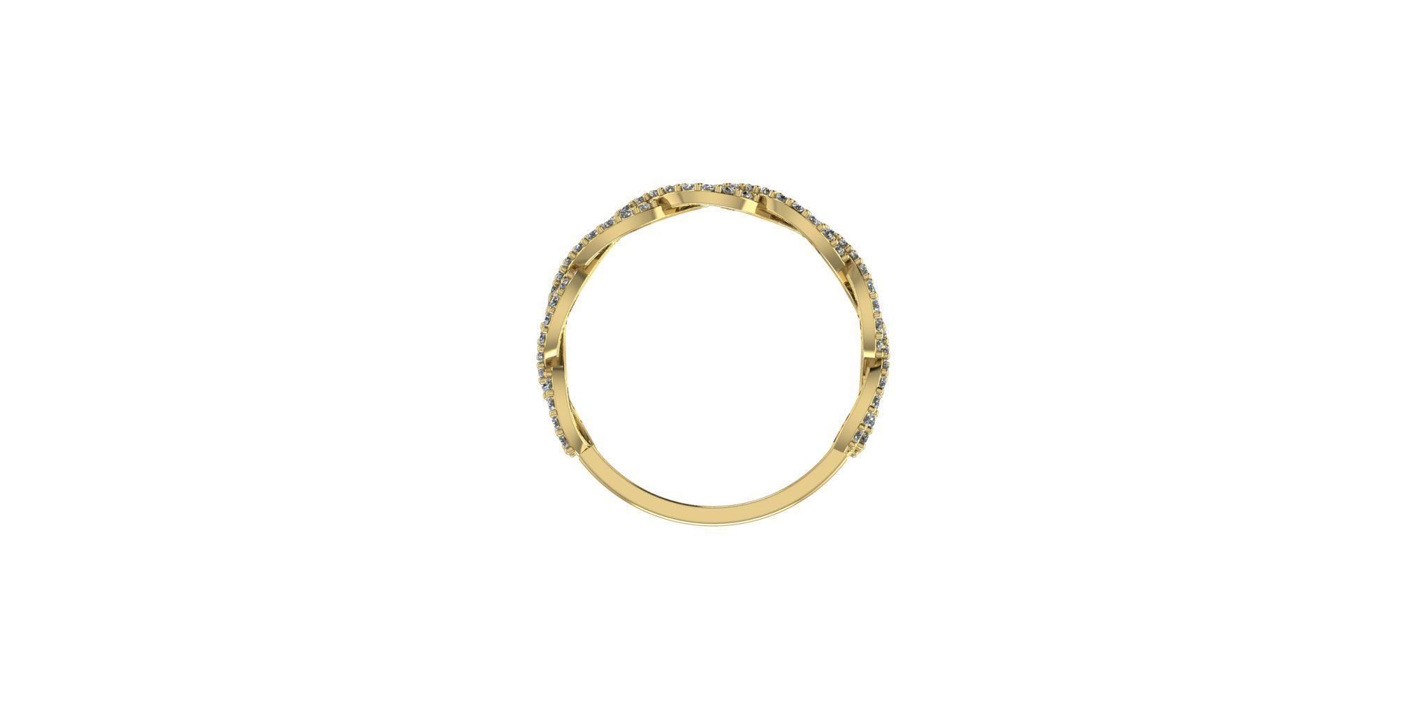 Braided Ring 3D print model_3