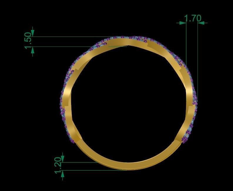 Braided Ring 3D print model_6