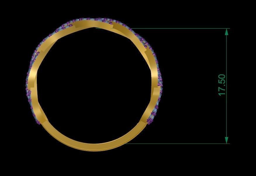 Braided Ring 3D print model_7