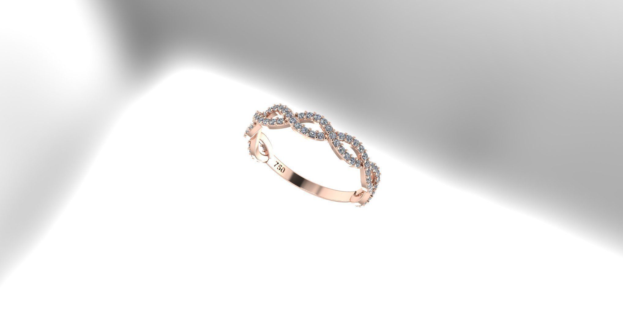 Braided Ring 3D print model_2