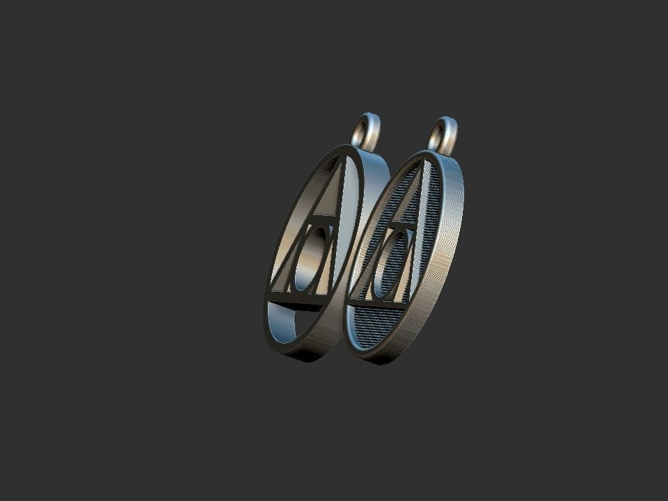 Philosopher Stone Alchemy symbol - Ring and Pendant 3D print model_16
