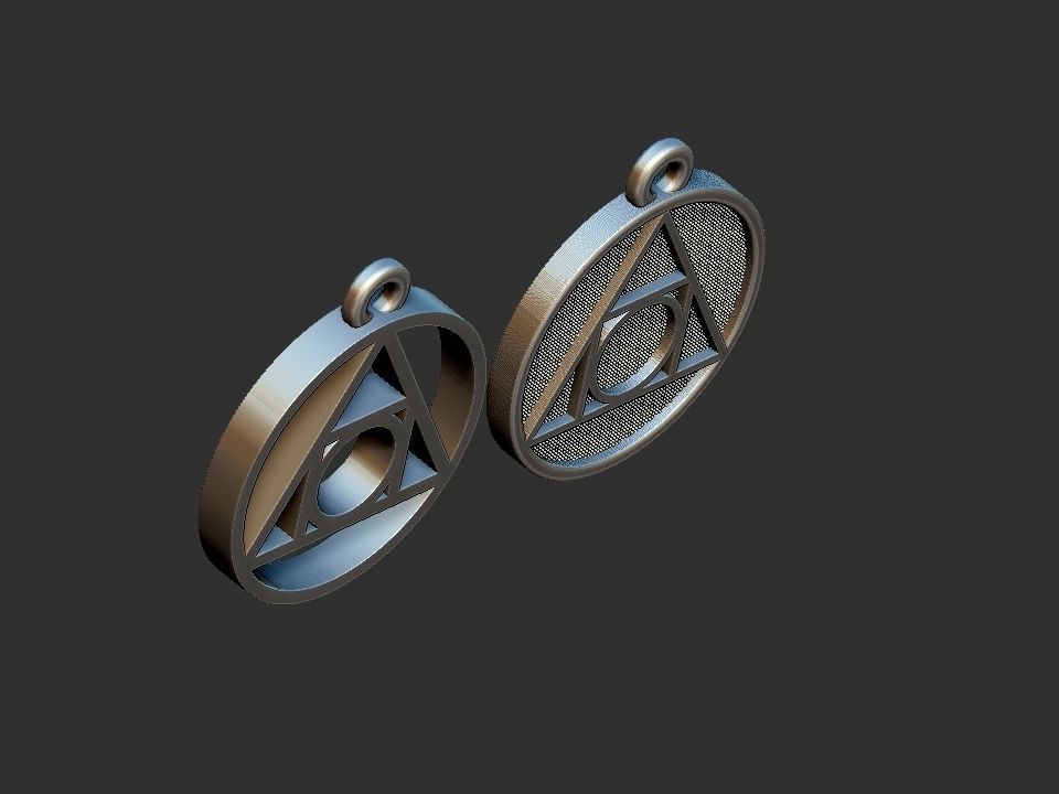 Philosopher Stone Alchemy symbol - Ring and Pendant 3D print model_19