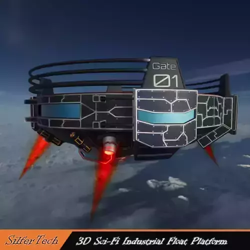 3D Sci-Fi Industrial Float Platform