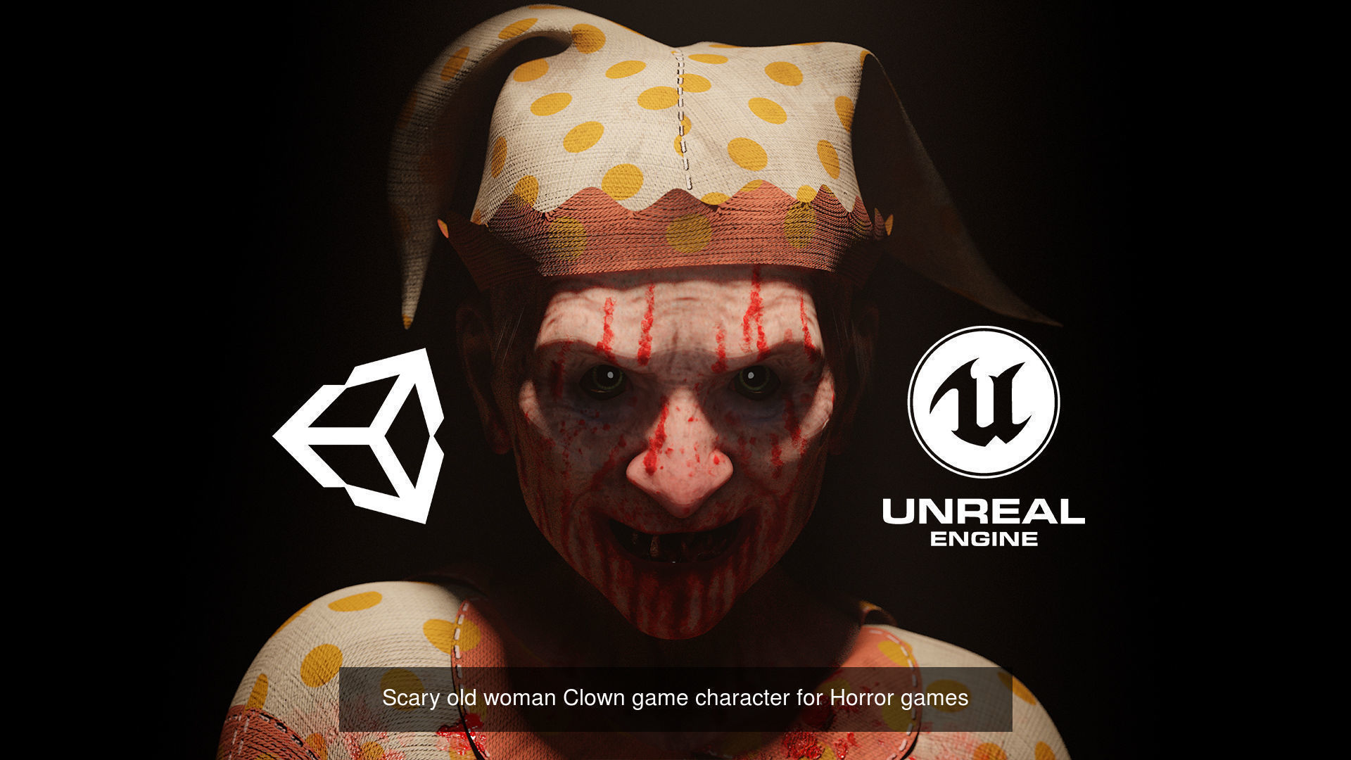 Scary Clown Pack 2 game characters for Horror games 3D Model Collection_6
