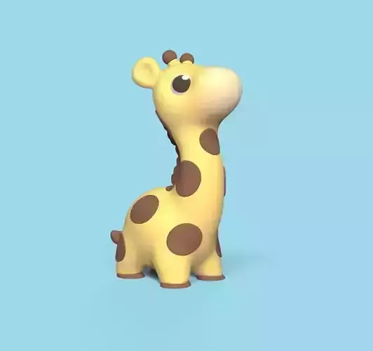 Giraffe Looking Up 3D print model