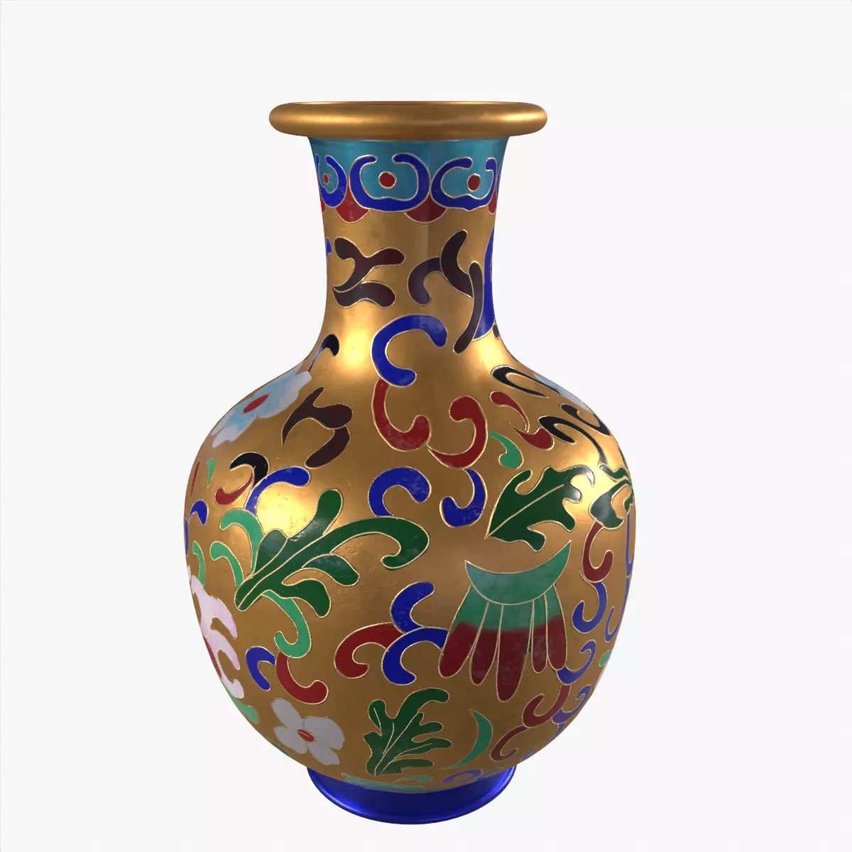 Metalic Jug Low-poly 3D model_0