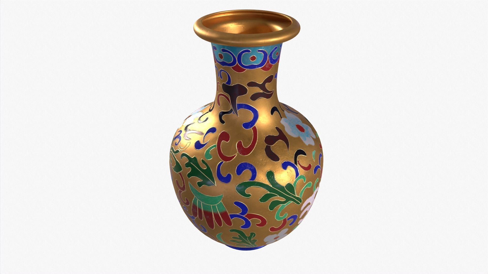 Metalic Jug Low-poly 3D model_5