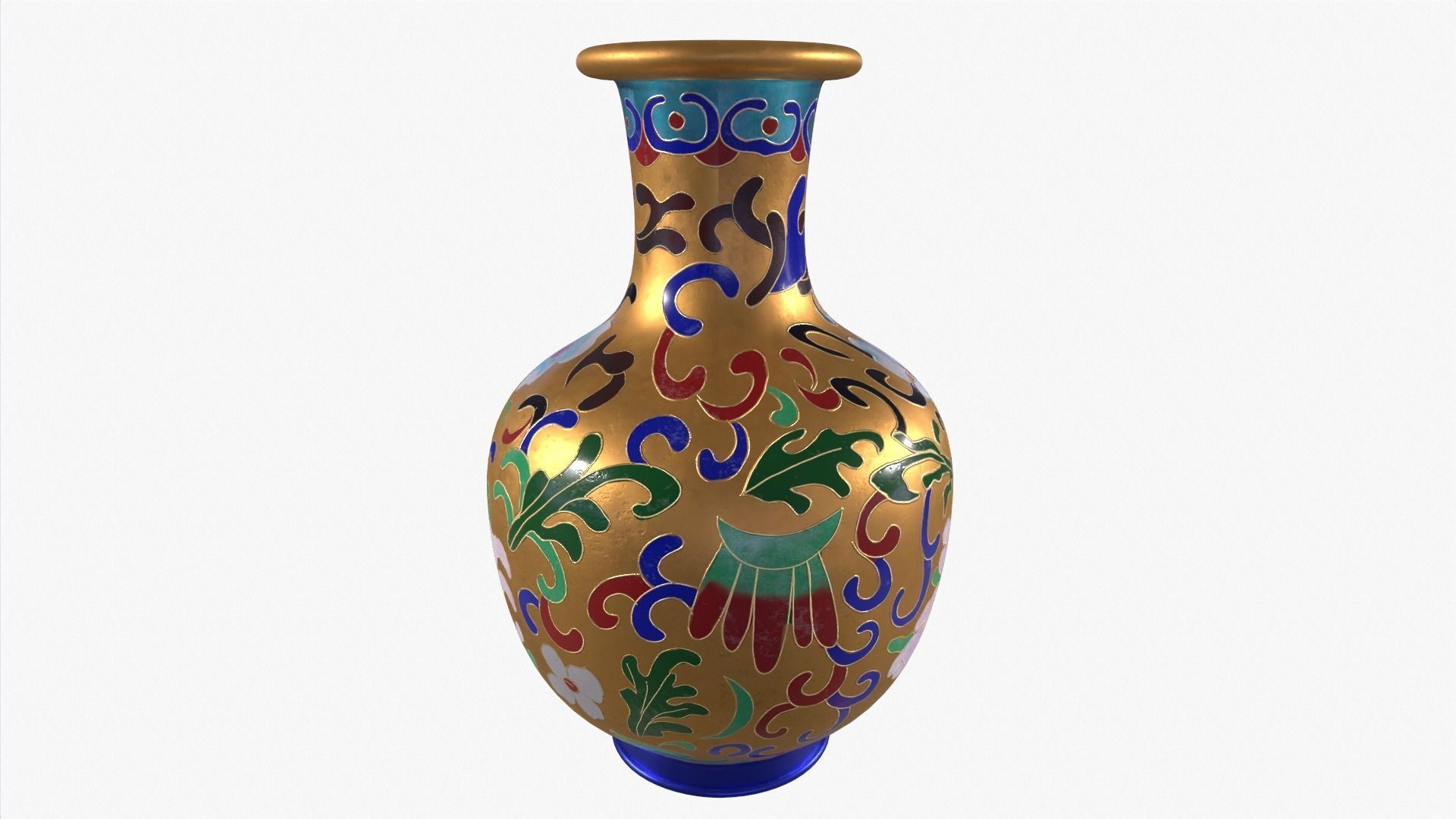 Metalic Jug Low-poly 3D model_1