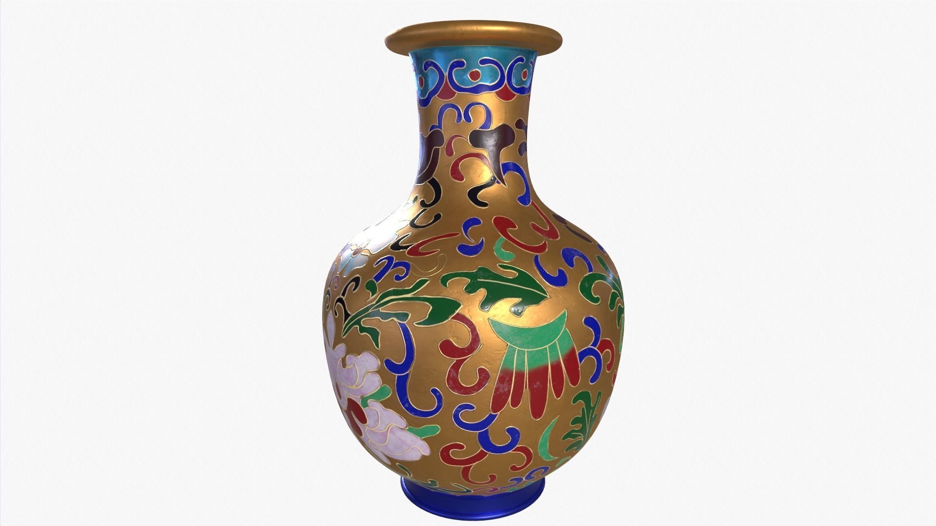 Metalic Jug Low-poly 3D model_4