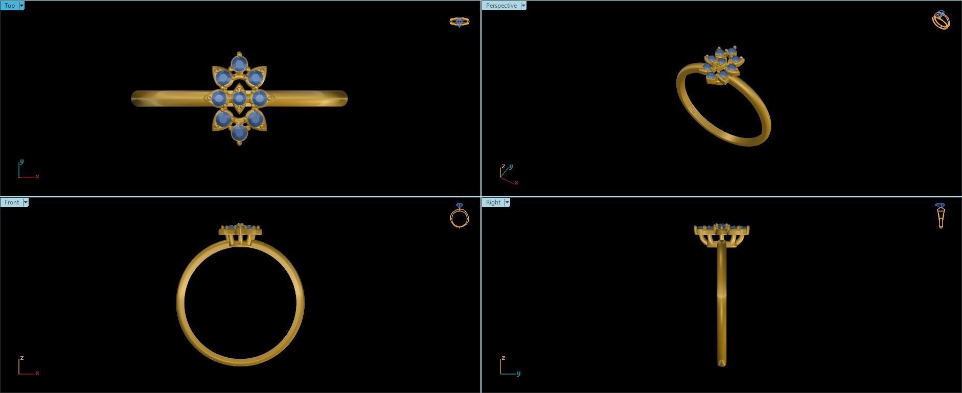 Shine Ring 3D print model_10