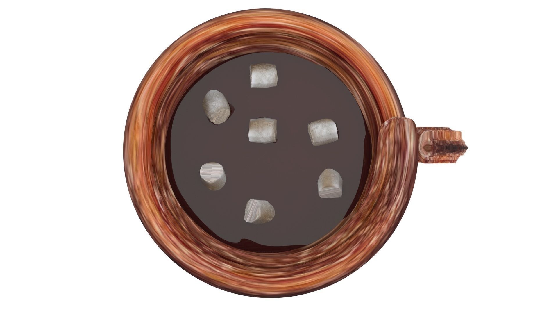 Hot Chocolate In Churro Mug 3D model_20