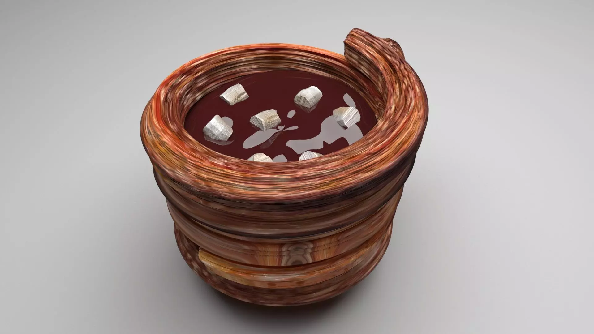 Hot Chocolate In Churro Mug 3D model_0
