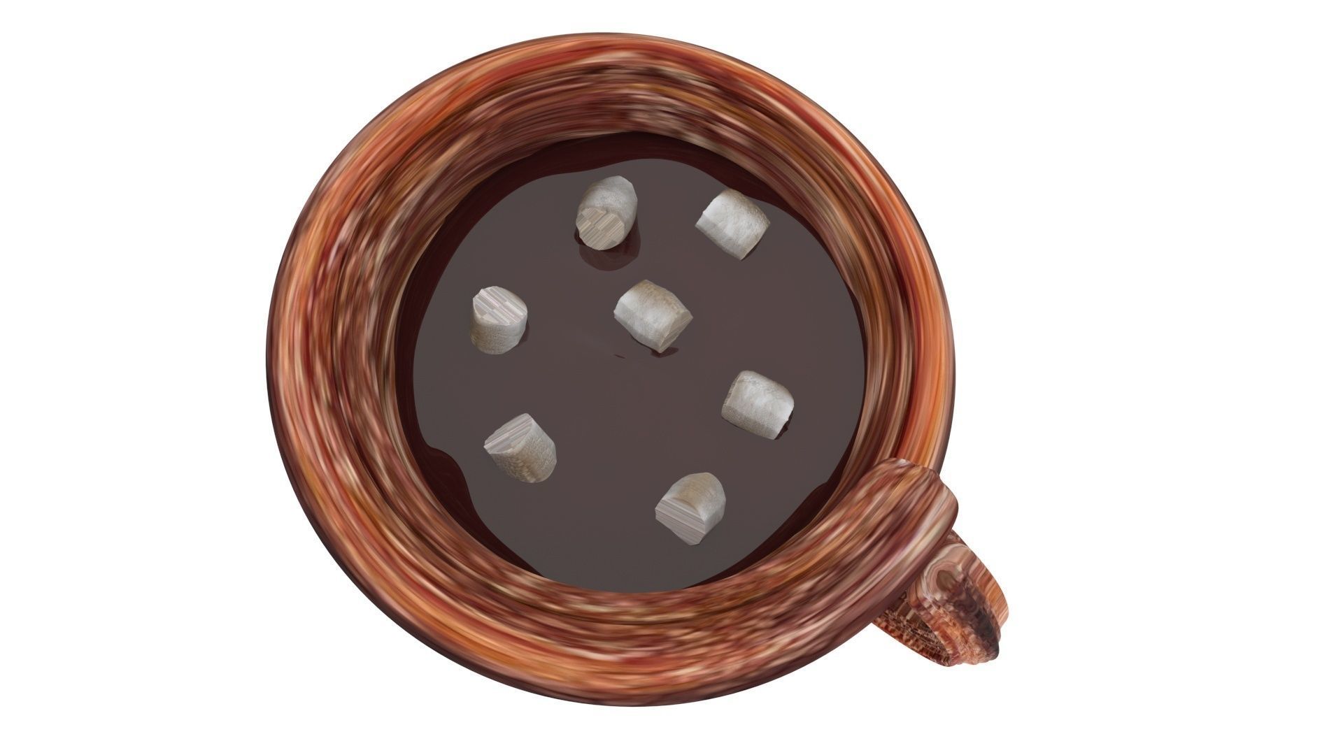 Hot Chocolate In Churro Mug 3D model_14