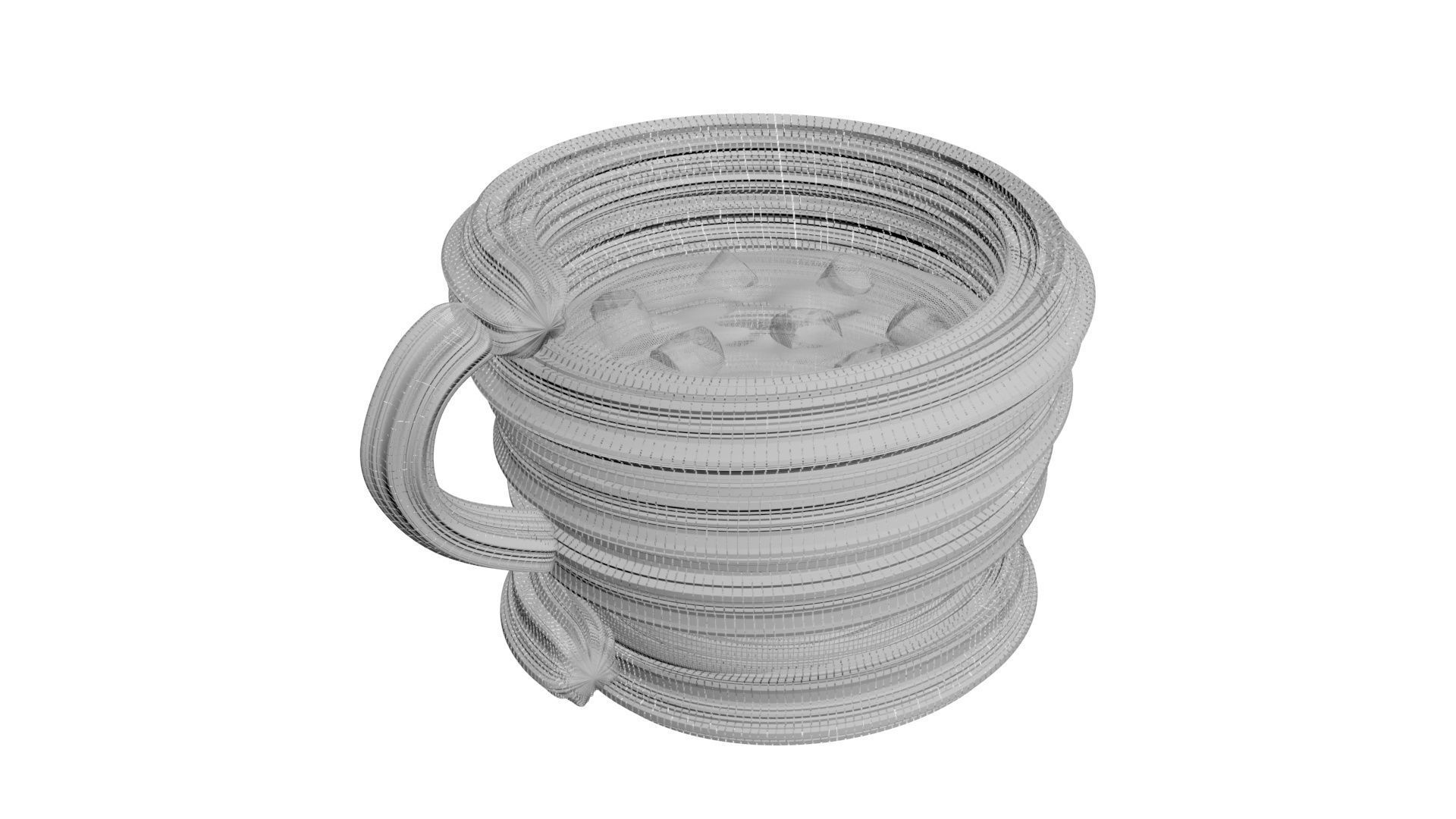 Hot Chocolate In Churro Mug 3D model_23