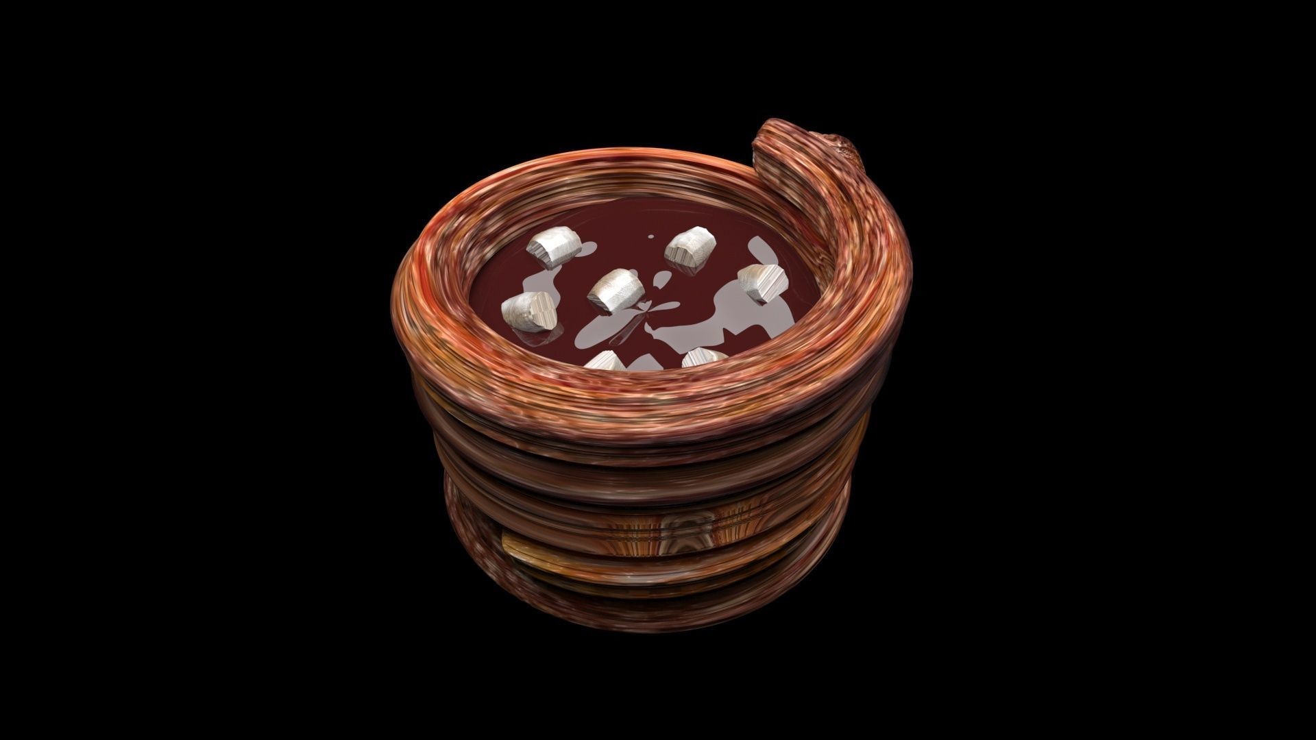 Hot Chocolate In Churro Mug 3D model_12