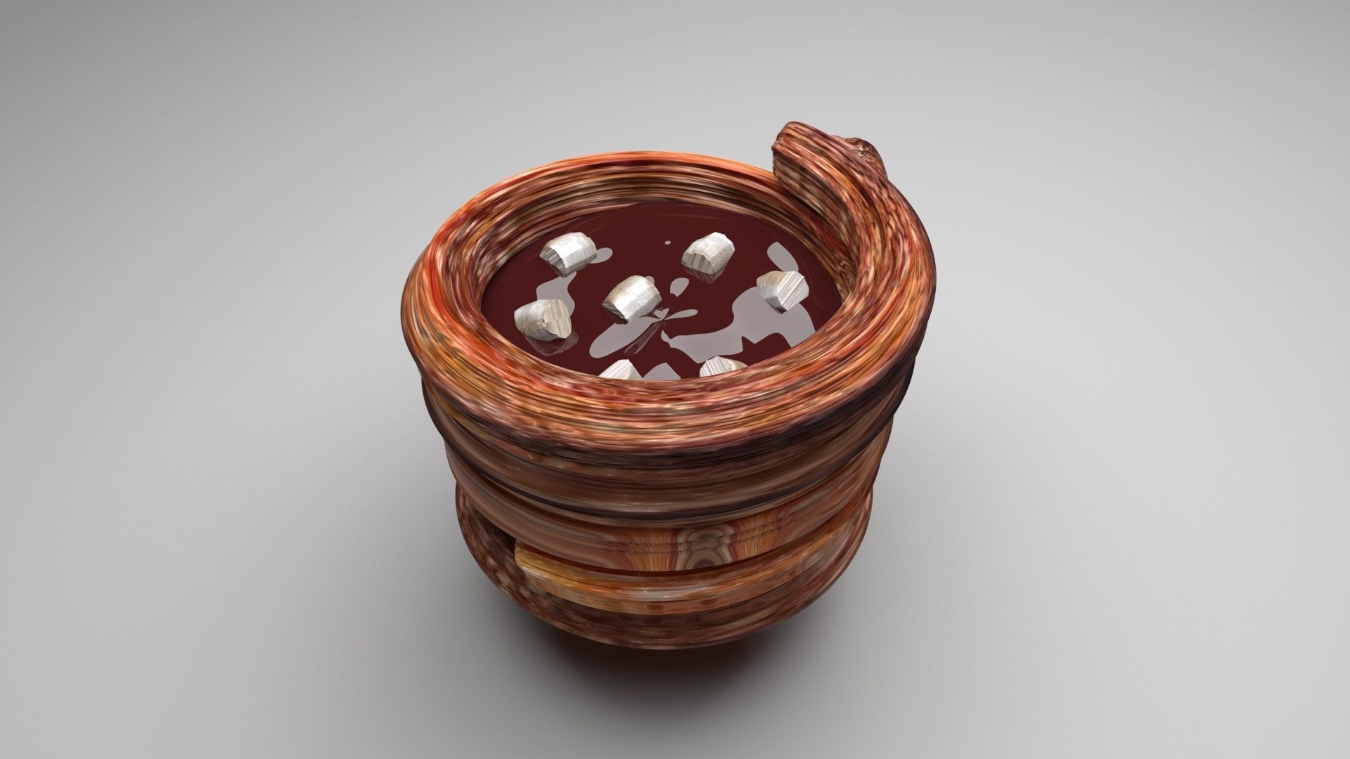 Hot Chocolate In Churro Mug 3D model_10