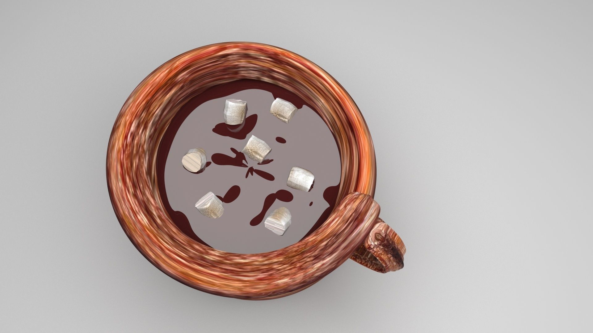 Hot Chocolate In Churro Mug 3D model_1