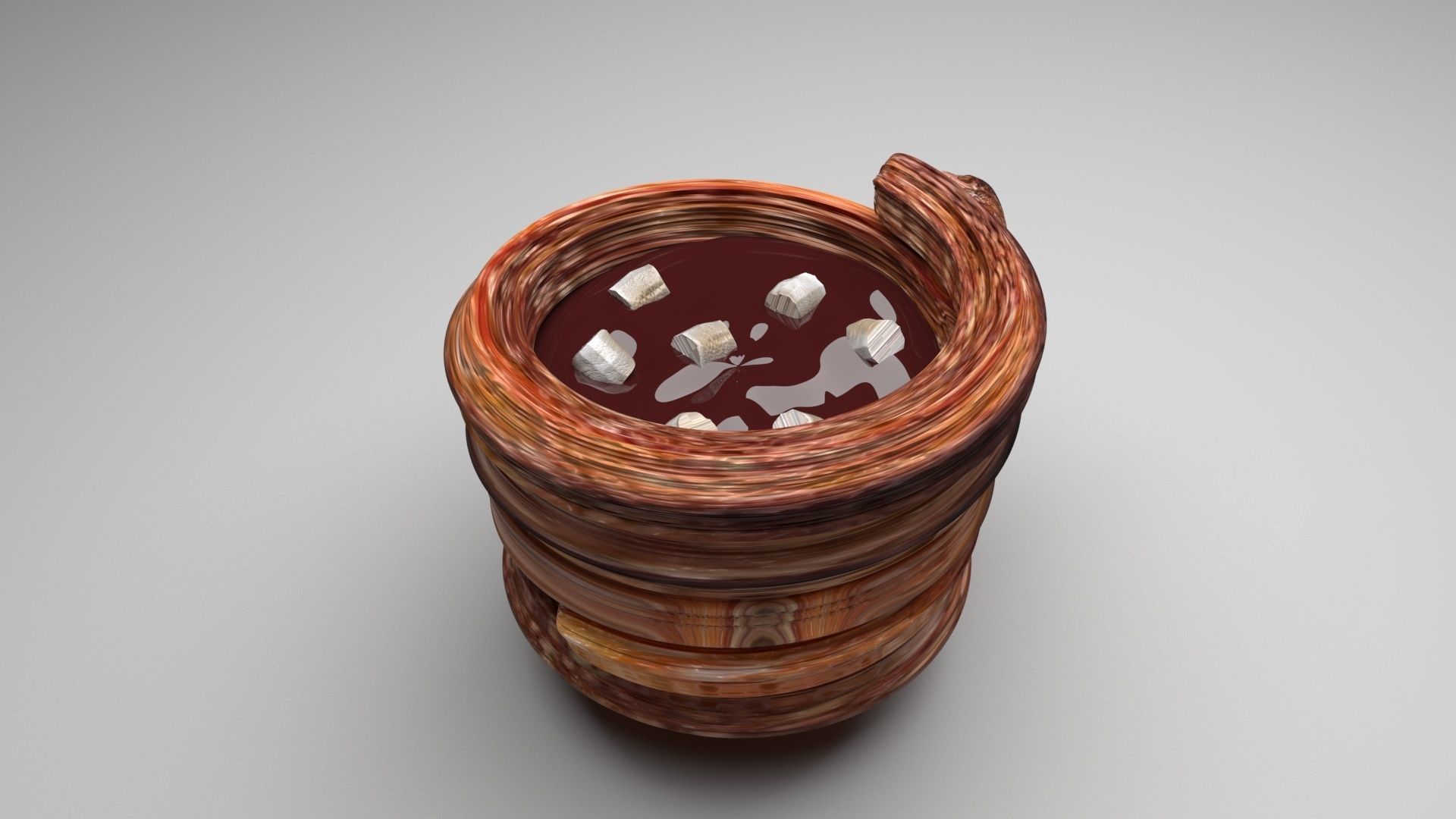 Hot Chocolate In Churro Mug 3D model_4