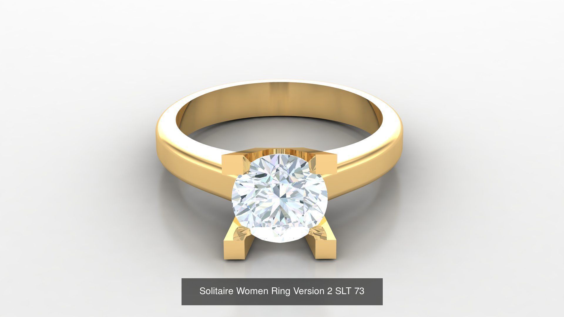 Bulk Sell 100 Solitaire Women Ring Version 2 3D Model Collection_41