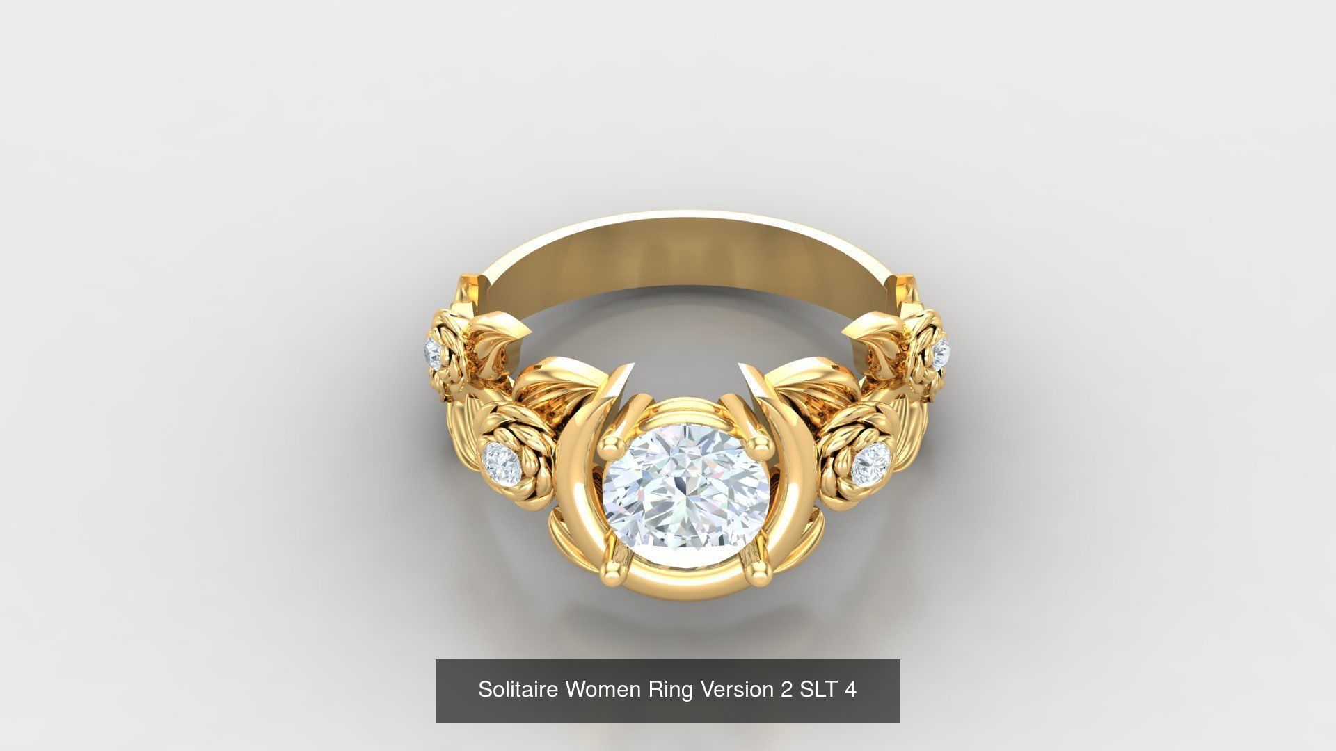 Bulk Sell 100 Solitaire Women Ring Version 2 3D Model Collection_78