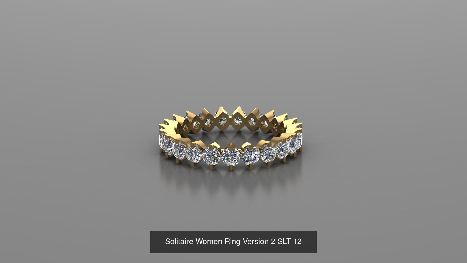 Bulk Sell 100 Solitaire Women Ring Version 2 3D Model Collection_108