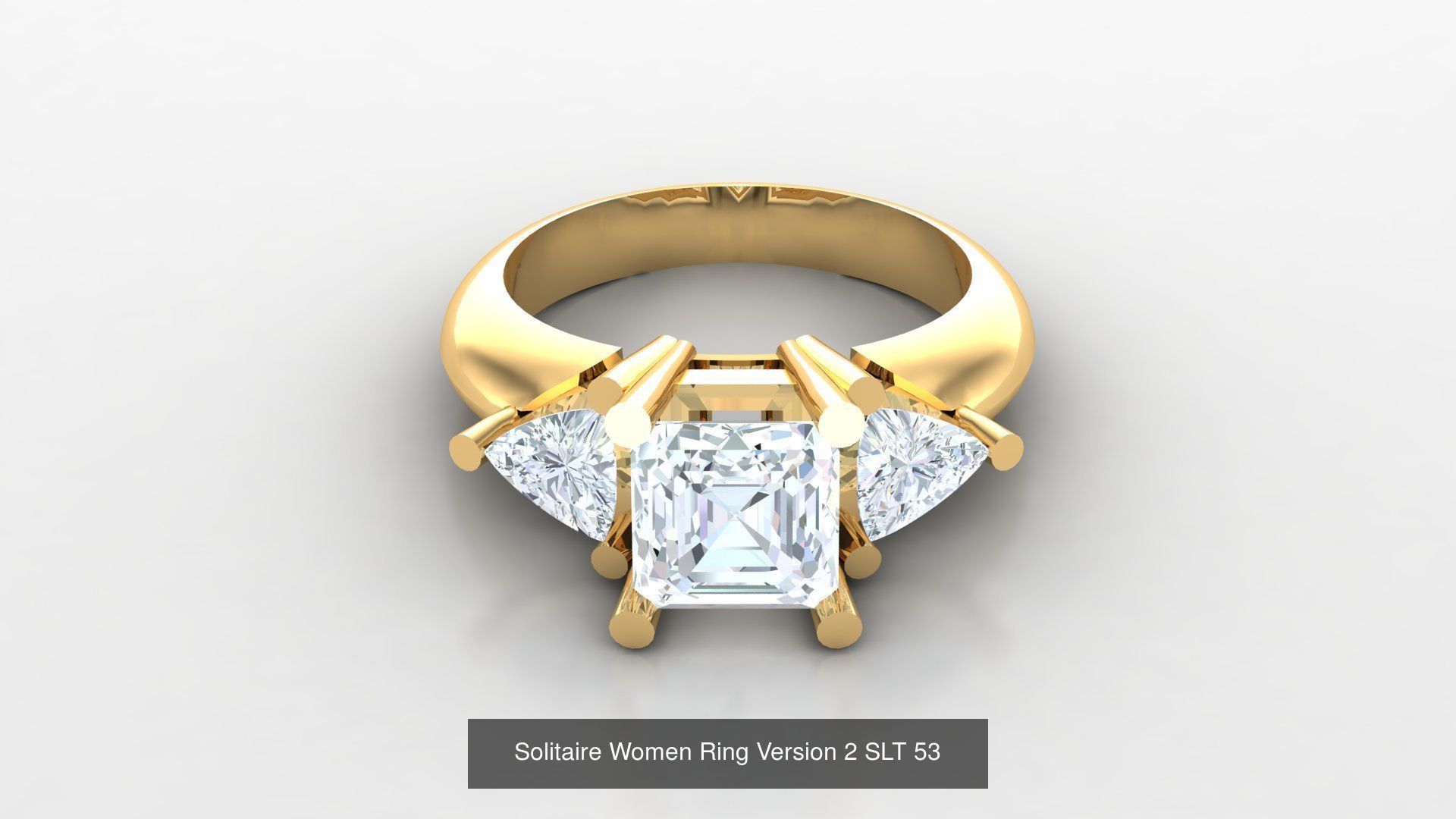 Bulk Sell 100 Solitaire Women Ring Version 2 3D Model Collection_63