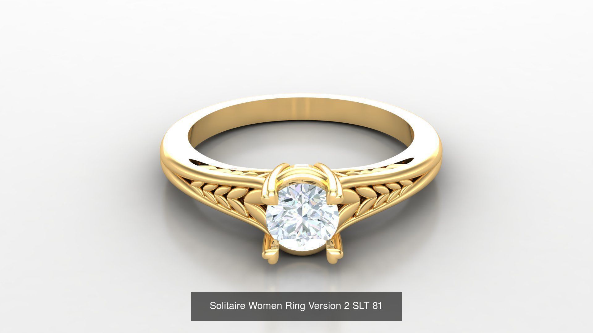 Bulk Sell 100 Solitaire Women Ring Version 2 3D Model Collection_32
