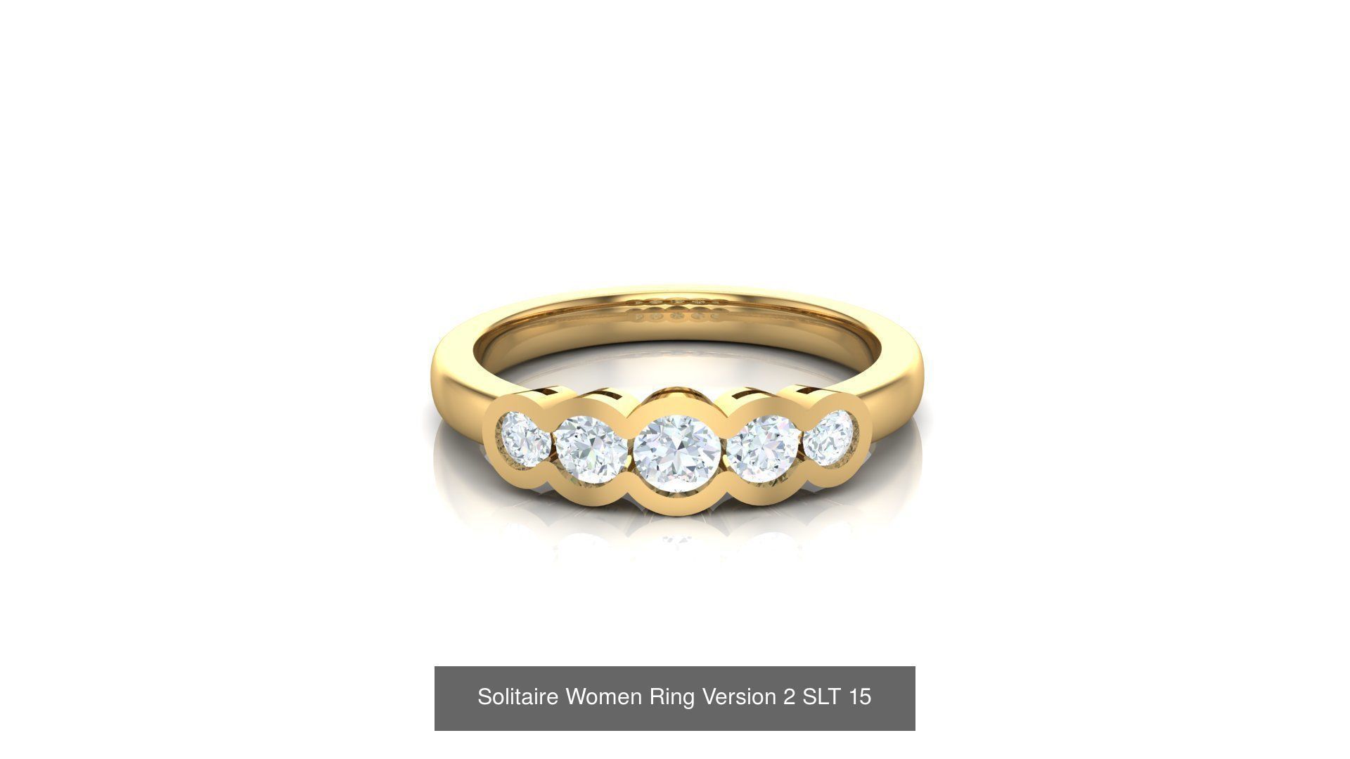 Bulk Sell 100 Solitaire Women Ring Version 2 3D Model Collection_105
