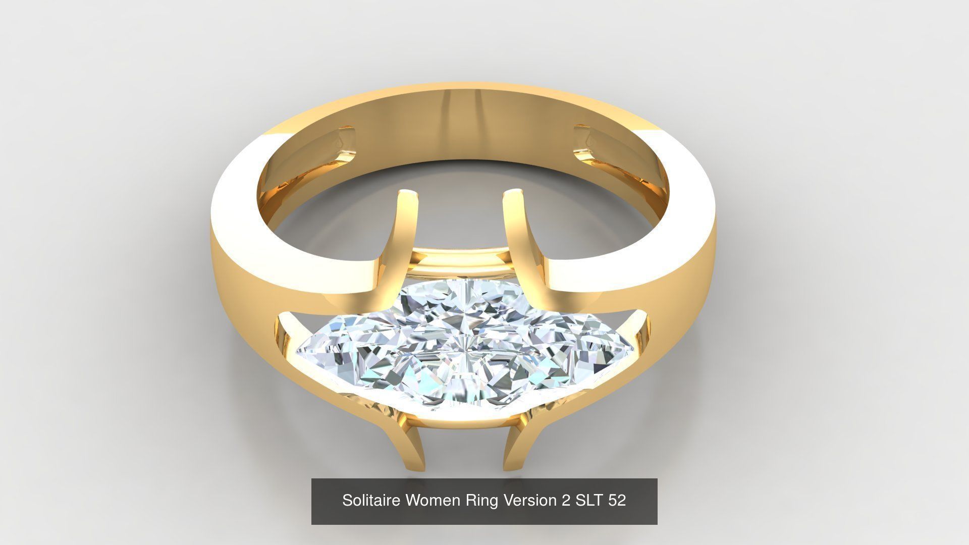 Bulk Sell 100 Solitaire Women Ring Version 2 3D Model Collection_64
