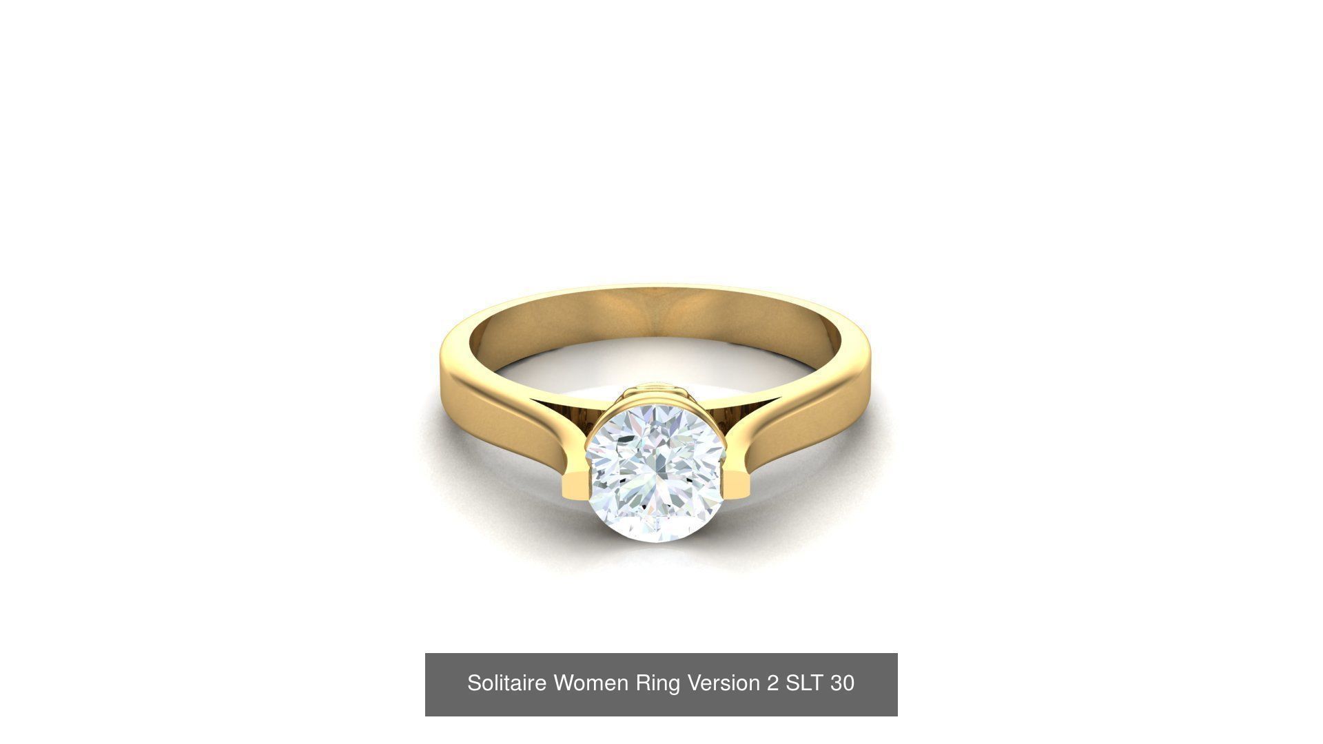 Bulk Sell 100 Solitaire Women Ring Version 2 3D Model Collection_88