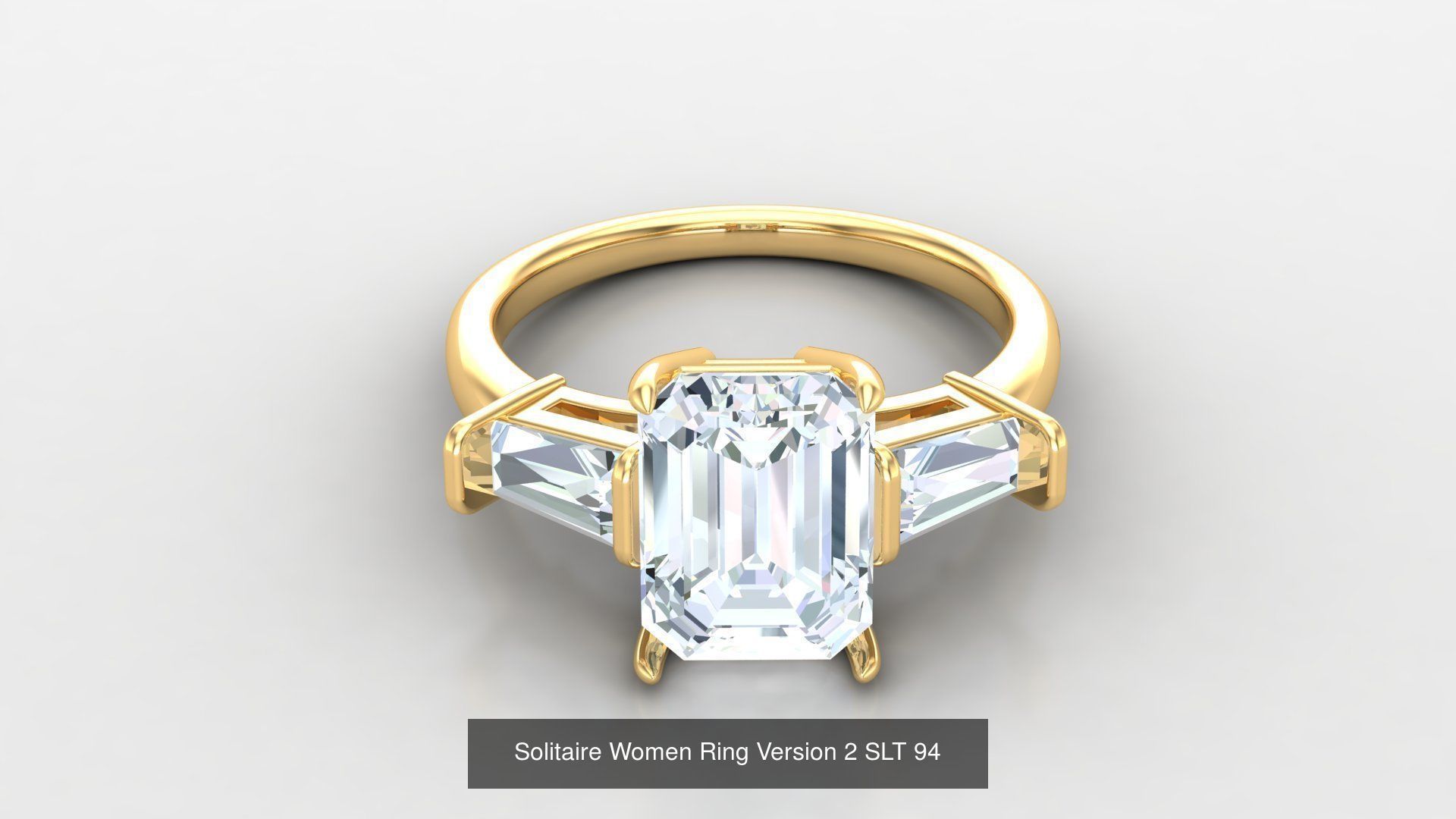 Bulk Sell 100 Solitaire Women Ring Version 2 3D Model Collection_18