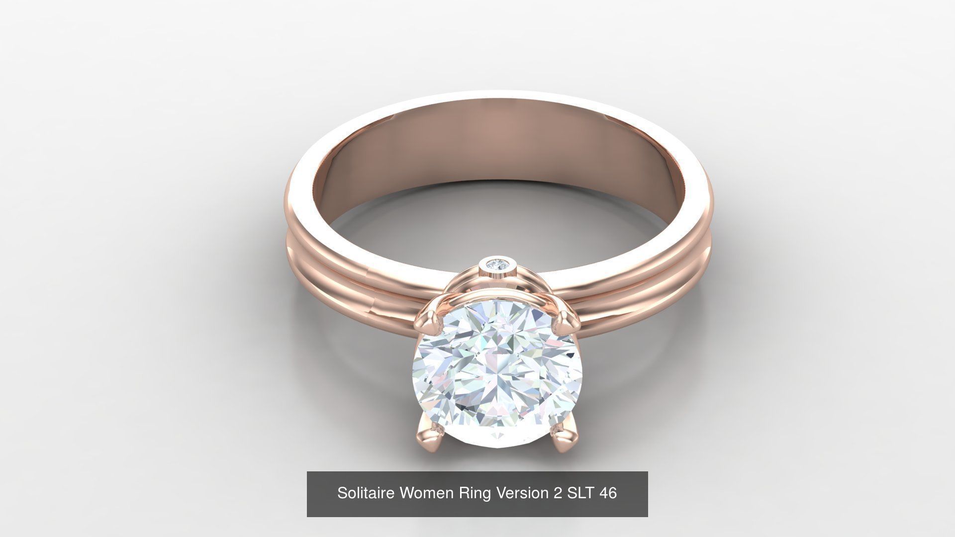 Bulk Sell 100 Solitaire Women Ring Version 2 3D Model Collection_71