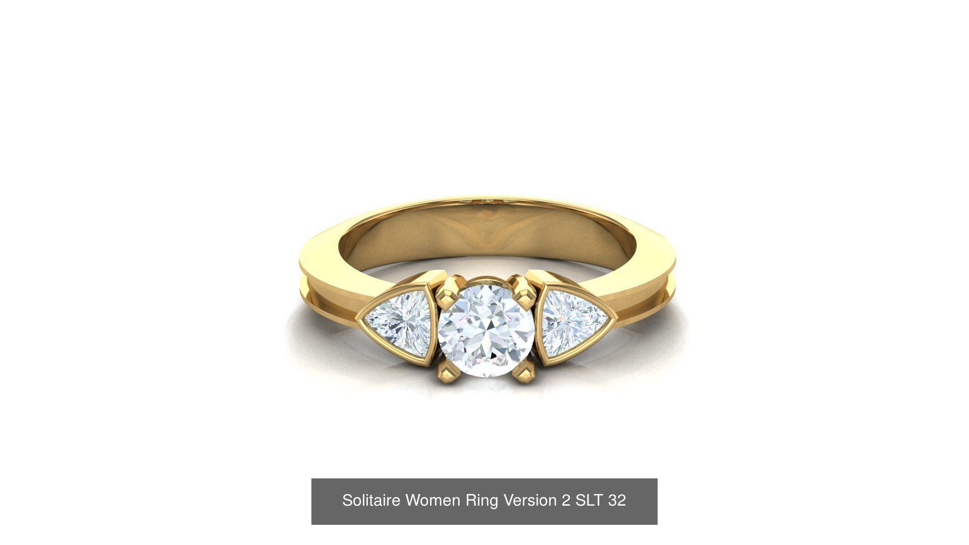 Bulk Sell 100 Solitaire Women Ring Version 2 3D Model Collection_86