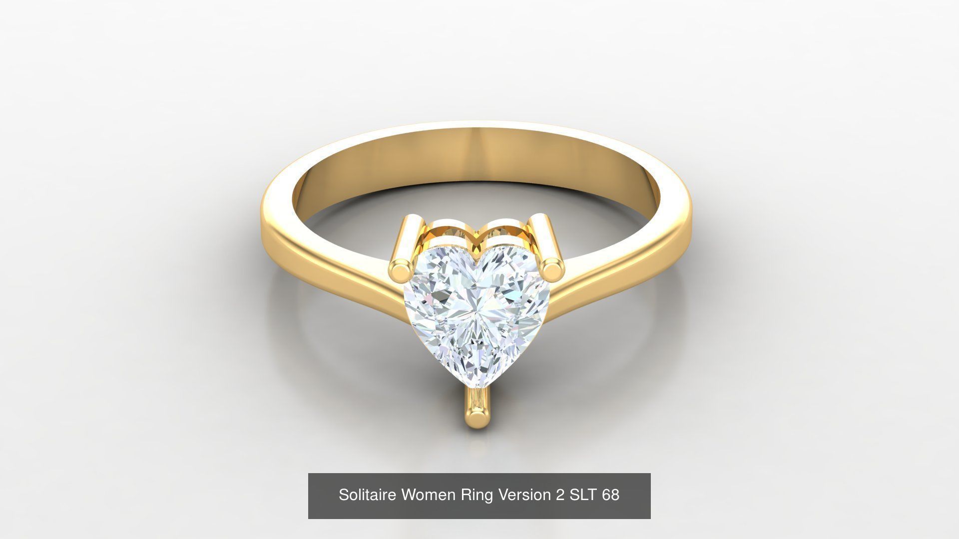 Bulk Sell 100 Solitaire Women Ring Version 2 3D Model Collection_47