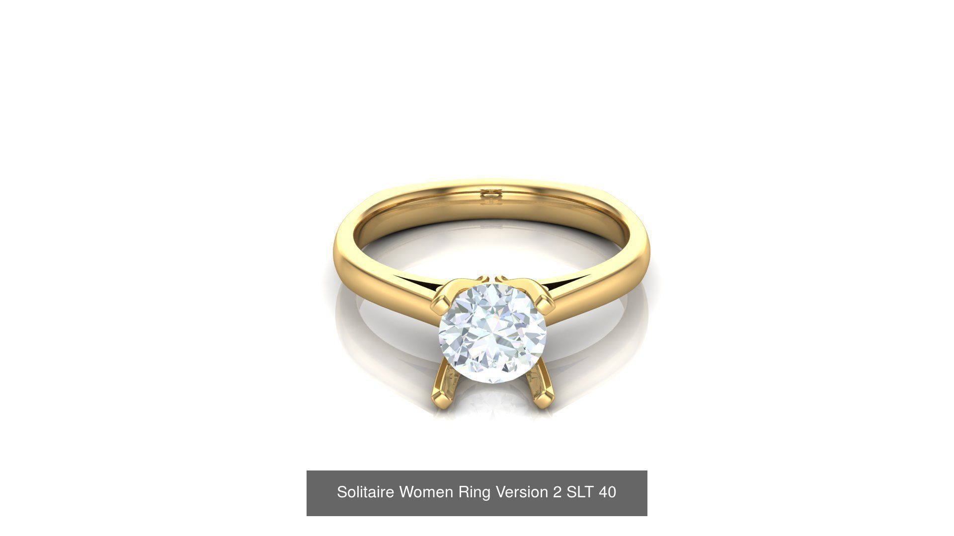 Bulk Sell 100 Solitaire Women Ring Version 2 3D Model Collection_77