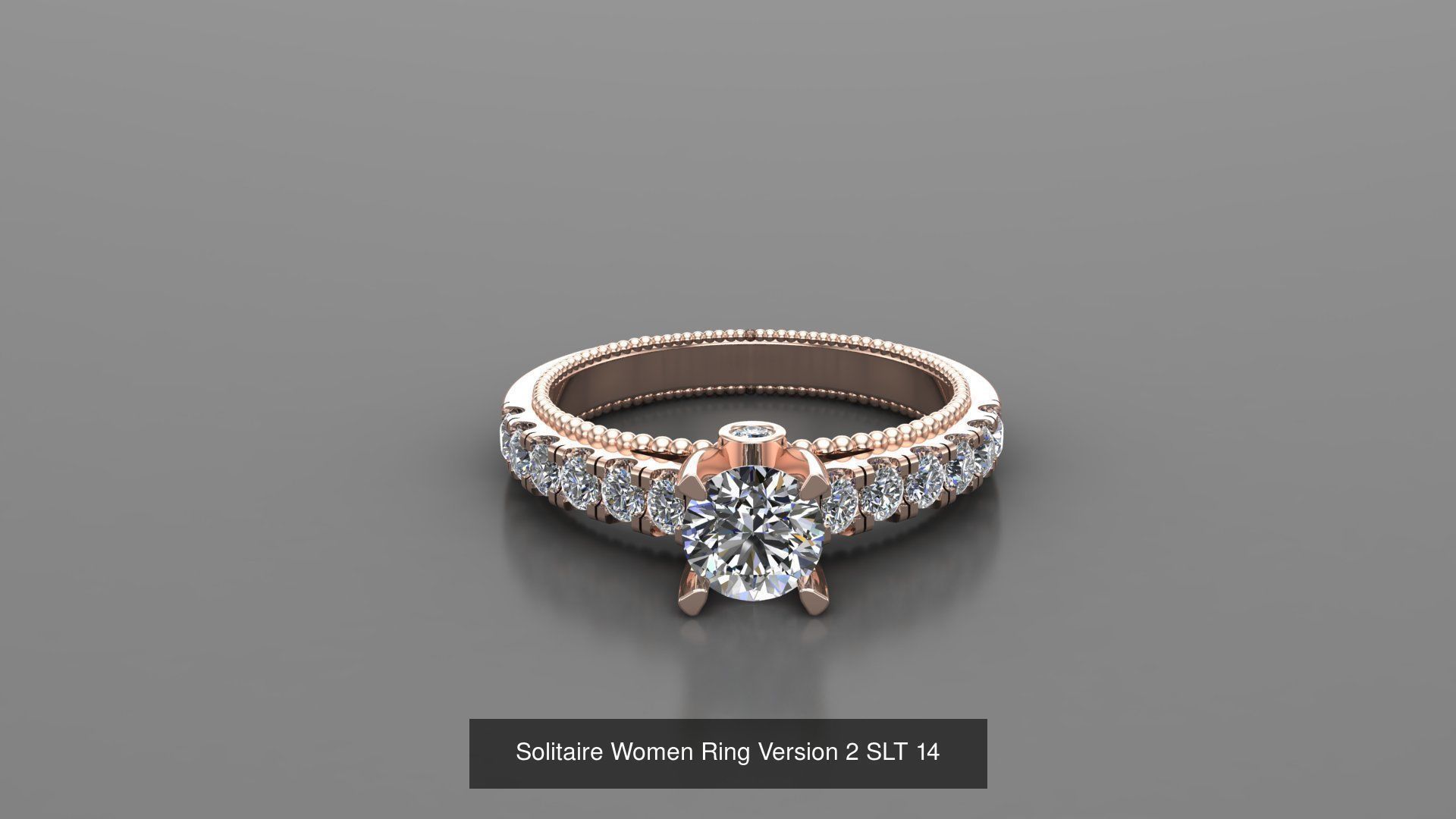 Bulk Sell 100 Solitaire Women Ring Version 2 3D Model Collection_106