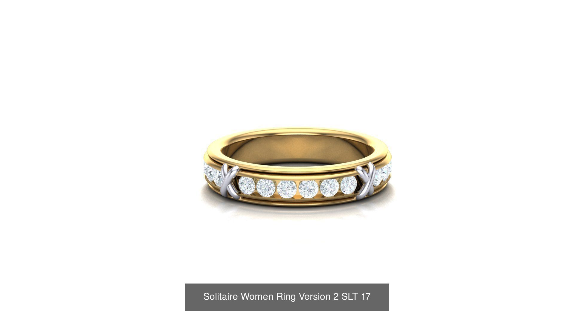 Bulk Sell 100 Solitaire Women Ring Version 2 3D Model Collection_103