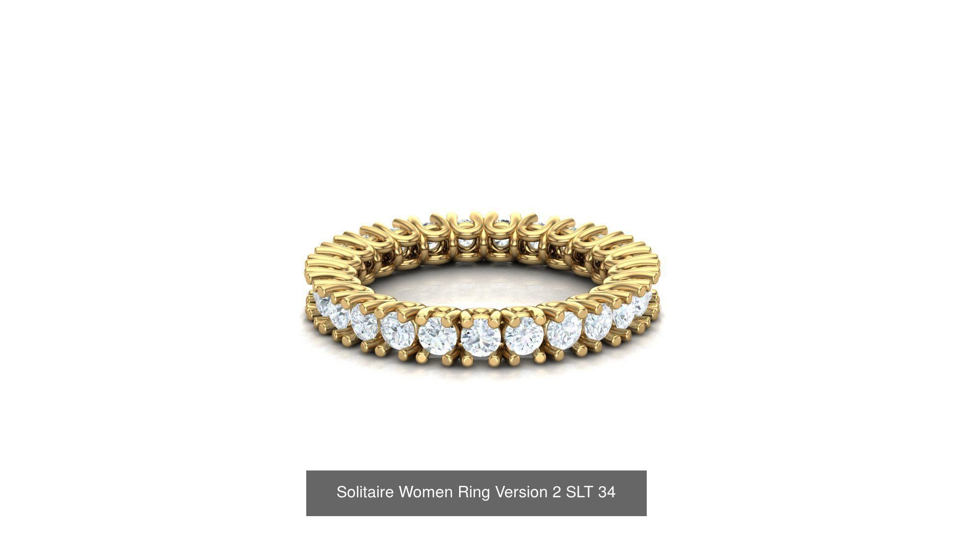 Bulk Sell 100 Solitaire Women Ring Version 2 3D Model Collection_84