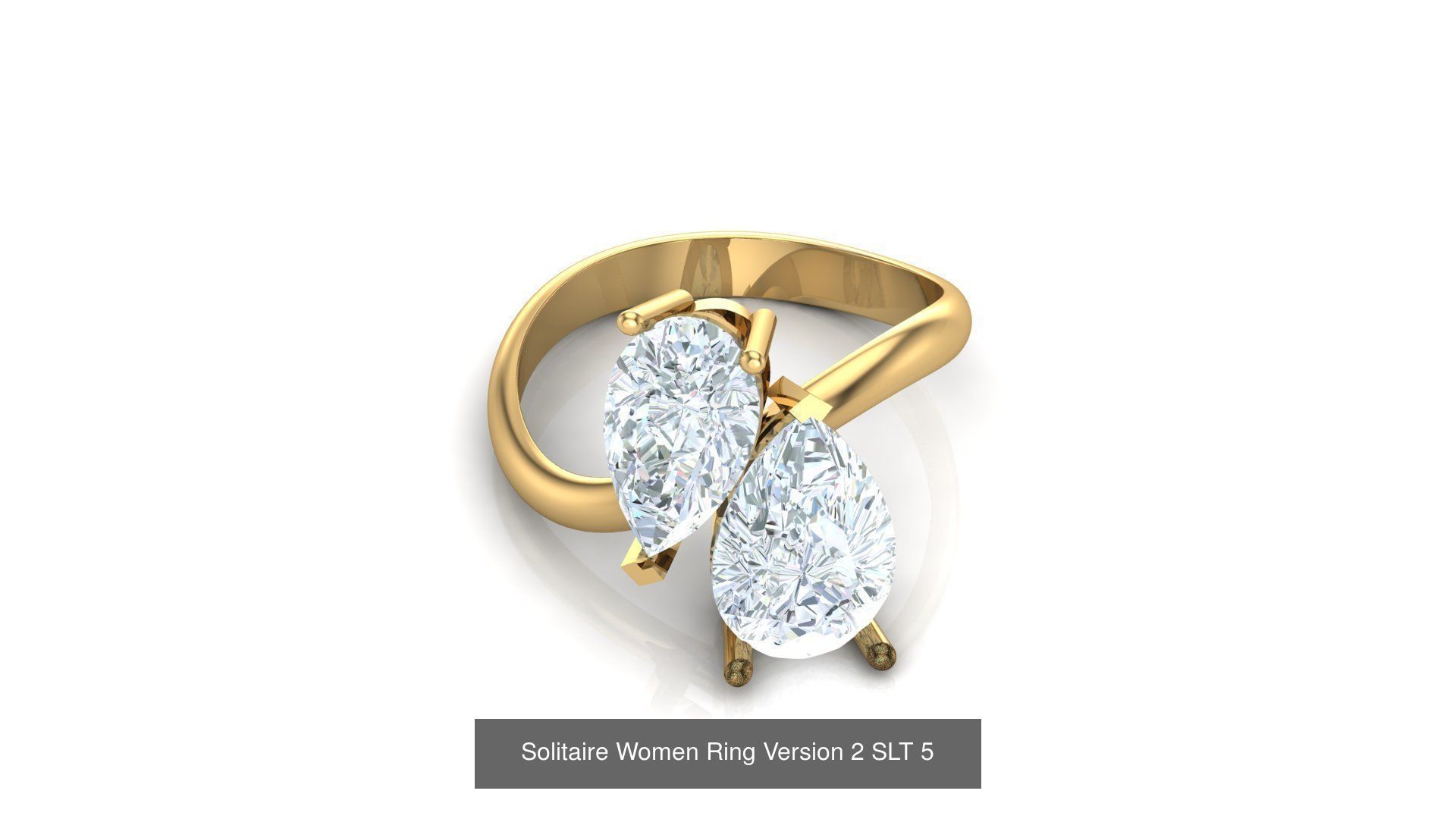 Bulk Sell 100 Solitaire Women Ring Version 2 3D Model Collection_67