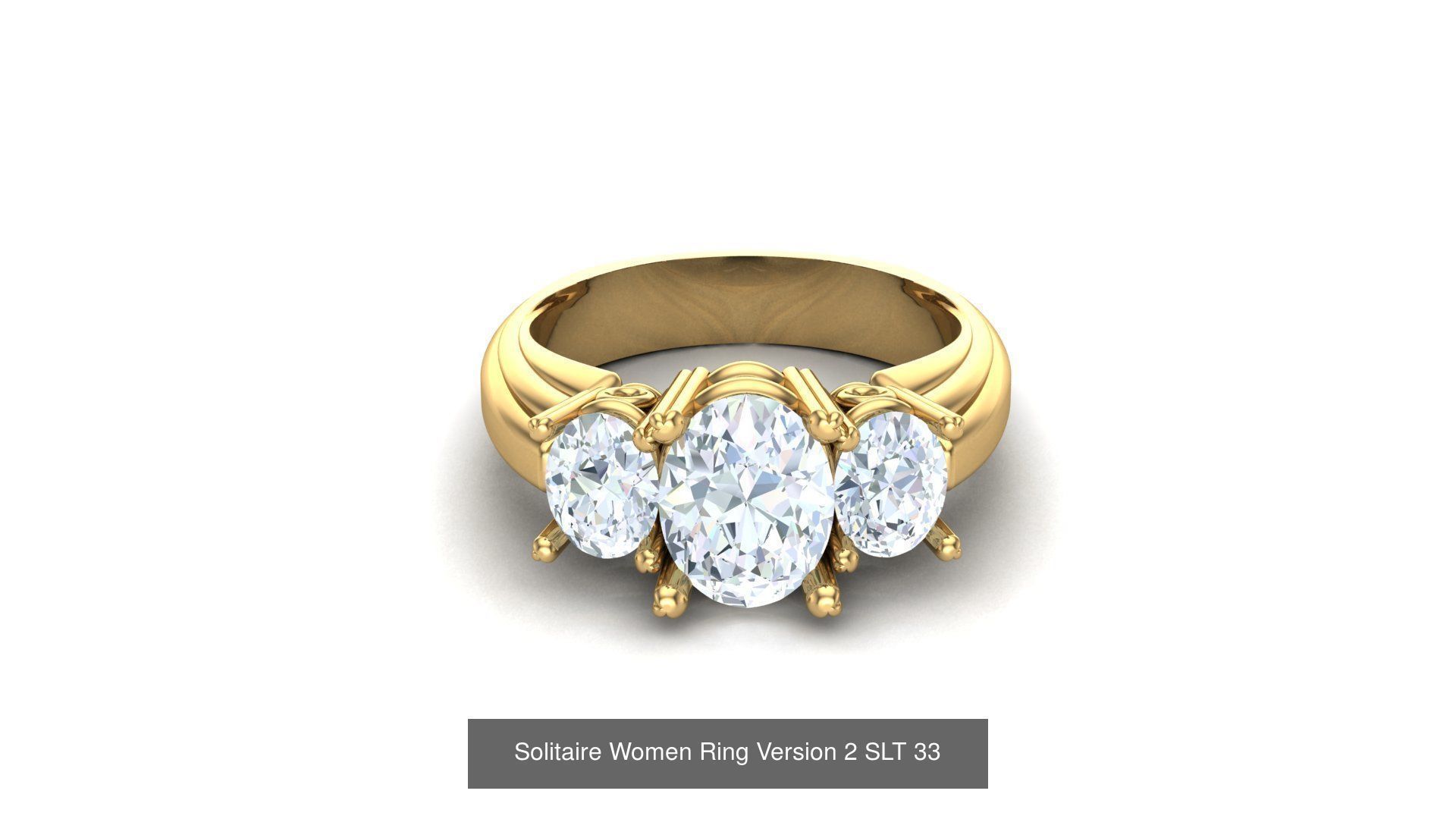 Bulk Sell 100 Solitaire Women Ring Version 2 3D Model Collection_85