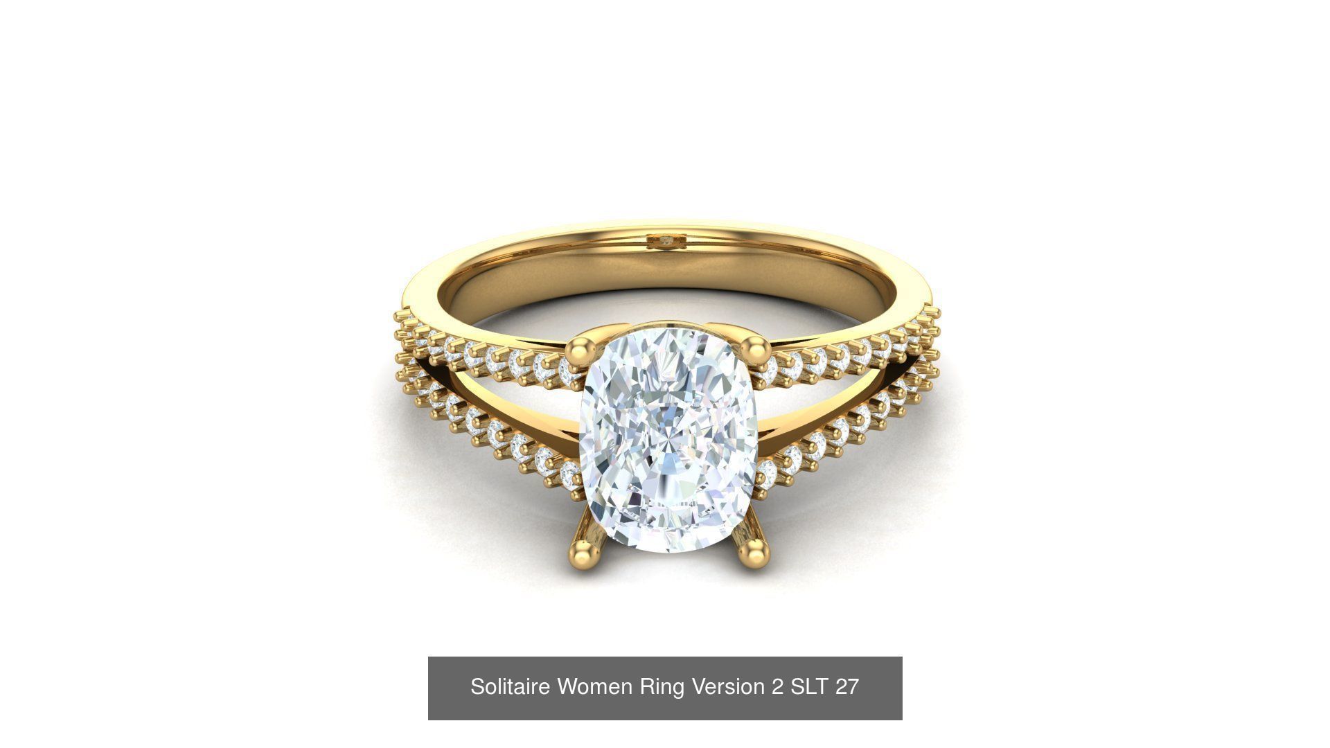 Bulk Sell 100 Solitaire Women Ring Version 2 3D Model Collection_92