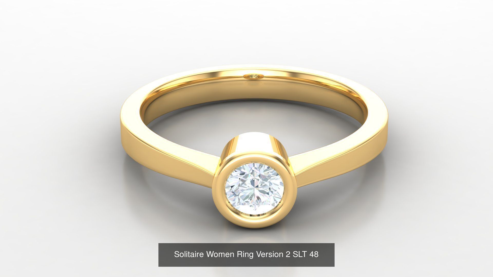 Bulk Sell 100 Solitaire Women Ring Version 2 3D Model Collection_69